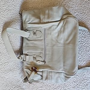 Barr + Barr genuine pale blue leather tote/crossbody